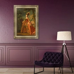 «Портрет великой княгини Марии Федоровны» в интерьере в классическом стиле в фиолетовых тонах
