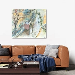 «Сторожка кантонье» в интерьере современной гостиной над диваном