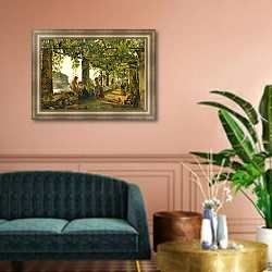«Verandah with twisted vines, 1828» в интерьере классической гостиной над диваном