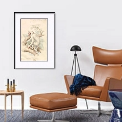 «Короткохвостая макака» в интерьере кабинета с кожаным креслом