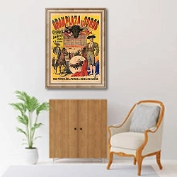 «Gran plaza de toros – courses tous les dimanches» в интерьере в классическом стиле над комодом