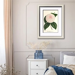 «Camellia Constantin Trétiakoff» в интерьере спальни в стиле прованс с синими деталями