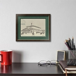 «L'Opera de Saint-Petersbourg» в интерьере кабинета над письменным столом