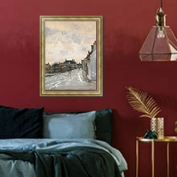 «In November» в интерьере спальни с акцентной стеной