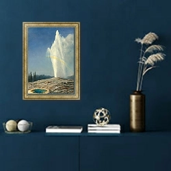 «Старый верный» в интерьере в классическом стиле в синих тонах