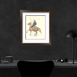 «Гуляй по Кампаньолу, пока он» в интерьере кабинета в черных цветах над столом