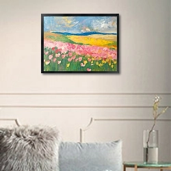 «Paradise of tulips» в интерьере в классическом стиле в светлых тонах