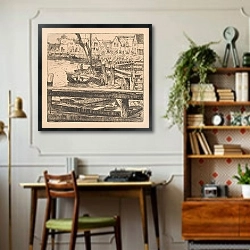 «Haven van Volendam» в интерьере кабинета в стиле ретро над столом