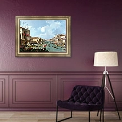 «Regatta on the Grand Canal» в интерьере в классическом стиле в фиолетовых тонах