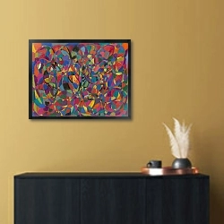 «Dynamische Kreisrhythmen» в интерьере в стиле минимализм над комодом