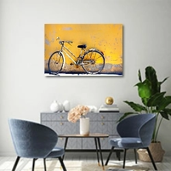 «Велосипед 8» в интерьере современной гостиной над комодом