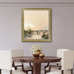 «Вид На Венецию Из Общественных Садов» в интерьере столовой в классическом стиле