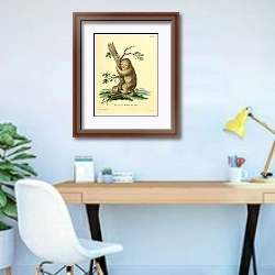 «Трёхпалый ленивец» в интерьере кабинета в современном стиле