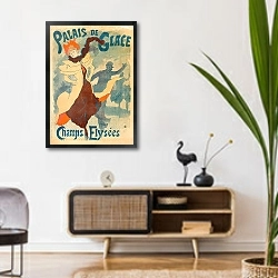 «Ледовый каток» в интерьере комнаты в стиле ретро над тумбой