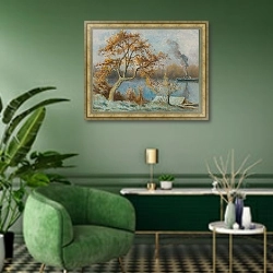 «Les Bords De Seine Au Printemps» в интерьере в классическом стиле над комодом