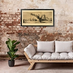 «The Battle of Trafalgar» в интерьере современной гостиной в стиле лофт