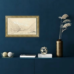 «Смотрю на перевал Били. Перевал Артурс смотрит на север» в интерьере в классическом стиле в синих тонах