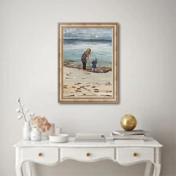 «Vrouwenpolder Beach, The Netherlands» в интерьере в классическом стиле над столом