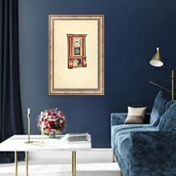 «Clock» в интерьере в классическом стиле в синих тонах