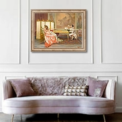 «The Recital» в интерьере гостиной в классическом стиле над диваном
