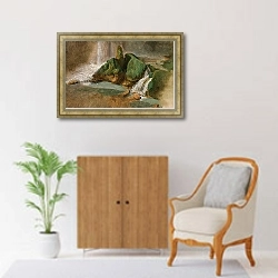 «In der Neptunsgrotte bei Tivoli» в интерьере в классическом стиле над комодом