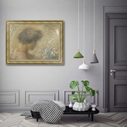 «Лилии» в интерьере коридора в классическом стиле