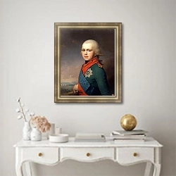«Портрет великого князя Константина Павловича 4» в интерьере в классическом стиле над столом