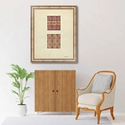 «Printed Cotton» в интерьере в классическом стиле над комодом