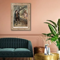 «Illustration for Adam Bede 5» в интерьере классической гостиной над диваном