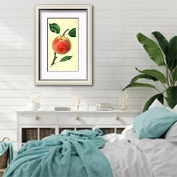 «Корнуэльское ароматное яблоко» в интерьере спальни в стиле прованс с голубыми деталями