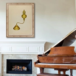 «Combination Peg Lamp-Candleholder» в интерьере классической гостиной над камином