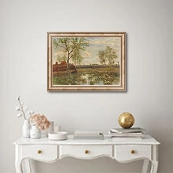 «Landschaft bei Fischerhude» в интерьере в классическом стиле над столом