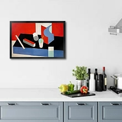 «Без названия» в интерьере кухни в голубых тонах