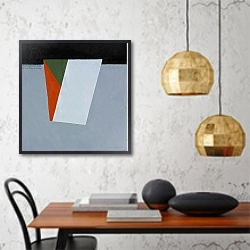 «Three Colour Projection, 2008» в интерьере кухни в стиле минимализм над столом