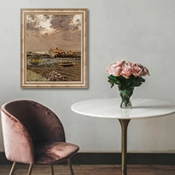 «Landscape, c.1880» в интерьере в классическом стиле над креслом