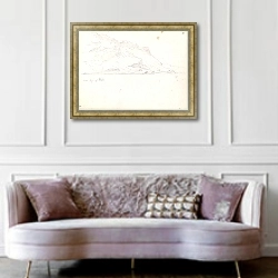 «Побережье Малла» в интерьере гостиной в классическом стиле над диваном