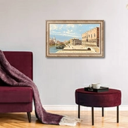 «Palazzo Ducale» в интерьере гостиной в бордовых тонах