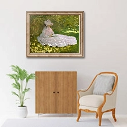 «Весна, 1872» в интерьере в классическом стиле над комодом