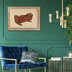 «Wooden Cradle» в интерьере в классическом стиле с зеленой стеной