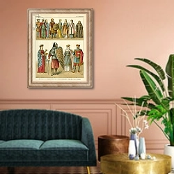 «Franks 700-800 AD» в интерьере классической гостиной над диваном