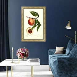 «Prunus persica: Ниссон» в интерьере в классическом стиле в синих тонах