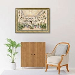 «Bal dans la cour intérieure de l’Hôtel de Ville, 4ème arrondissement. Fêtes Franco-Russes à Paris, le 19 octobre 1893» в интерьере в классическом стиле над комодом