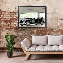 «Hispano-Suiza T56 Torpedo by Fiol '1935» в интерьере гостиной в стиле лофт над диваном