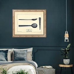 «Spoon» в интерьере классической спальни с темными стенами