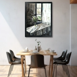 «Акварель. Букет у окна» в интерьере 