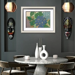 «Гортензия» в интерьере в этническом стиле над столом