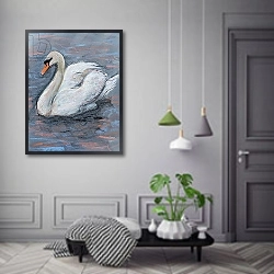«Swan on Lake, 2014,» в интерьере коридора в классическом стиле