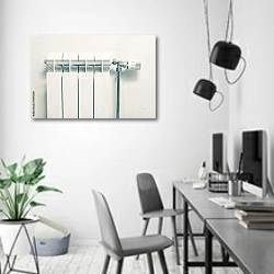«Радиатор отопления для дома» в интерьере современного офиса в минималистичном стиле