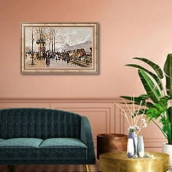 «Quai Voltaire» в интерьере классической гостиной над диваном
