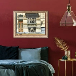 «Дом на Петер-Бенуа-Страат, Остенде» в интерьере спальни с акцентной стеной